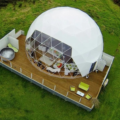 Tente à dôme gonflable étanche à l'extérieur Tente modulaire avec salle de bains