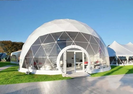Tente à dôme gonflable étanche à l'extérieur Tente modulaire avec salle de bains