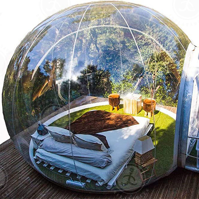 Maison de loisirs géante claire Tente gonflable à bulles Crystal Igloo Dome Transparent