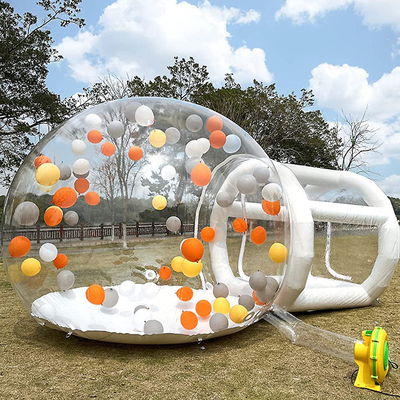 Tunnel PVC transparent maison gonflable à bulles géant camping clair