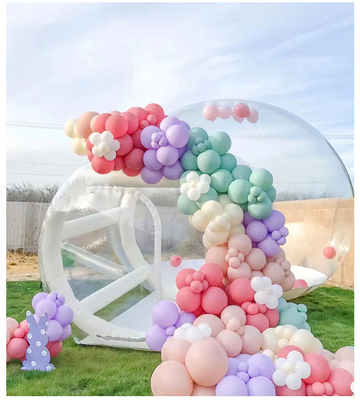 Tunnel PVC transparent maison gonflable à bulles géant camping clair
