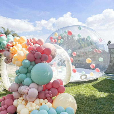 Tunnel PVC transparent maison gonflable à bulles géant camping clair