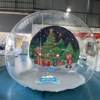 Maison à bulles gonflables bleue avec saut en PVC transparent pour la fête en plein air