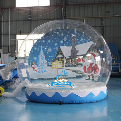 Maison à bulles gonflables bleue avec saut en PVC transparent pour la fête en plein air