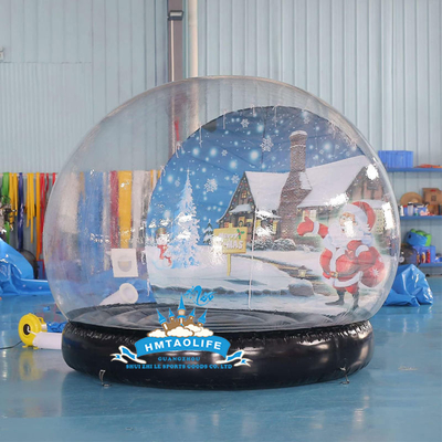 Maison à bulles gonflables bleue avec saut en PVC transparent pour la fête en plein air