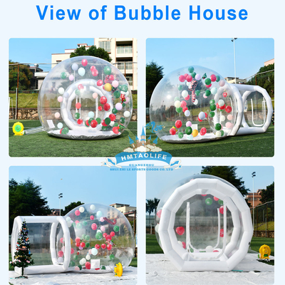 Maison blanche avec des bulles qui sautent transparente