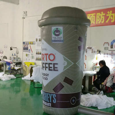 Événement de promotion géant personnalisé Mascotte personnages tasse de café gonflable pour la publicité