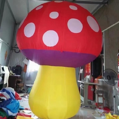 Modèle de champignon gonflable personnalisé de 4 mètres de hauteur pour l'affichage d'événements