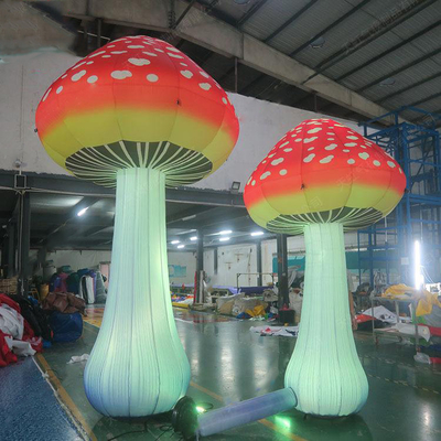 Modèle de champignon gonflable personnalisé de 4 mètres de hauteur pour l'affichage d'événements
