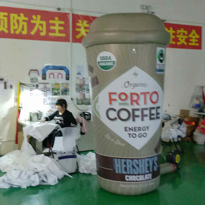 Événement géant personnalisé OEM personnages gonflables tasse de café ballon publicitaire