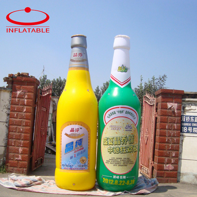 Prix pas cher Promotionnel Bouteilles gonflables de bière Géant Bouteilles gonflables de publicité sur mesure Répliques