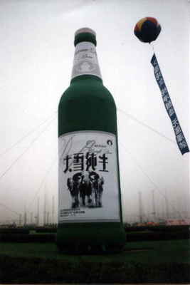 Prix pas cher Promotionnel Bouteilles gonflables de bière Géant Bouteilles gonflables de publicité sur mesure Répliques