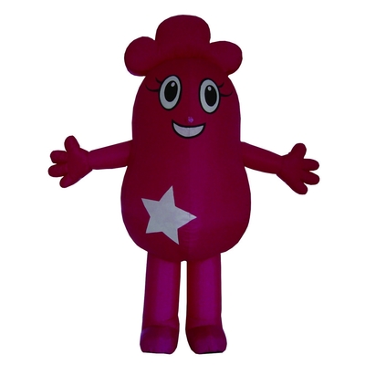 Mascotte de dessins animés gonflables