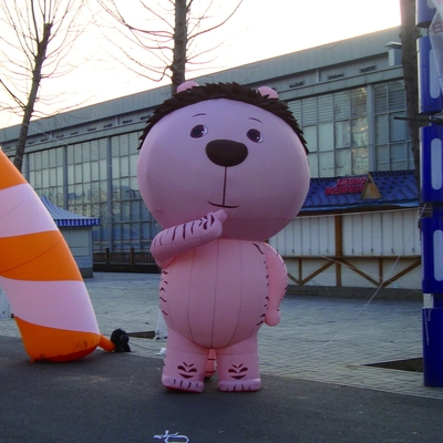 Costume de mascotte d'ours gonflable géant d'Oxford sur mesure