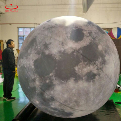 Lumière LED gonflable à l'hélium Ronde Ballon d'air lunaire publicitaire