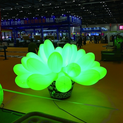 Décoration de mariage LED gonflable lumière colorée grandes fleurs gonflables