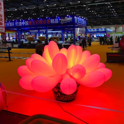 Décoration de mariage LED gonflable lumière colorée grandes fleurs gonflables