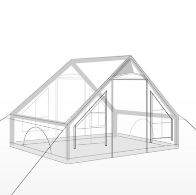 Taille 3 x 2 x 2,1 M pour 2 personnes Activité populaire en plein air Remplaçable Camping Randonnée Événement de grande tente gonflable