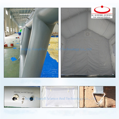 Tente d'urgence personnalisée de haute qualité grande facile à installer Tente industrielle portable gonflable