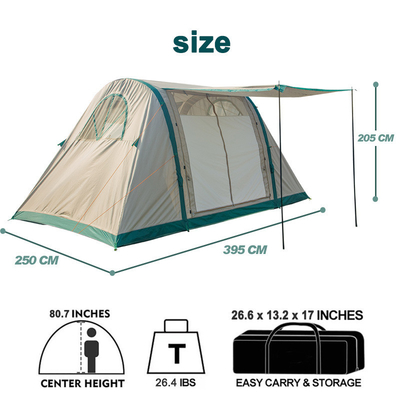 Chaud Quatre saisons 10 personnes Hiver imperméable à l'eau Hôtel de luxe extérieur Désert Pop Up Air Tent Tente de camping gonflable pour 8 personnes