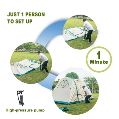 Chaud Quatre saisons 10 personnes Hiver imperméable à l'eau Hôtel de luxe extérieur Désert Pop Up Air Tent Tente de camping gonflable pour 8 personnes