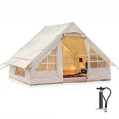 Camping en plein air maison gonflable Tente de toile ou tentes familiales Oxford pour 3-4 personnes