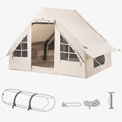 Camping en plein air maison gonflable Tente de toile ou tentes familiales Oxford pour 3-4 personnes