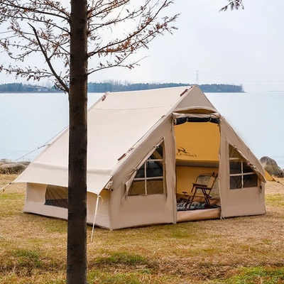 Camping en plein air maison gonflable Tente de toile ou tentes familiales Oxford pour 3-4 personnes