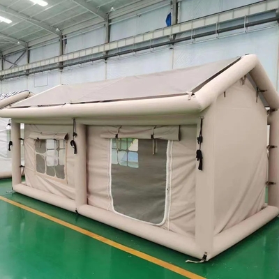 Tente de camping gonflable à quatre saisons, porteuse à double couche