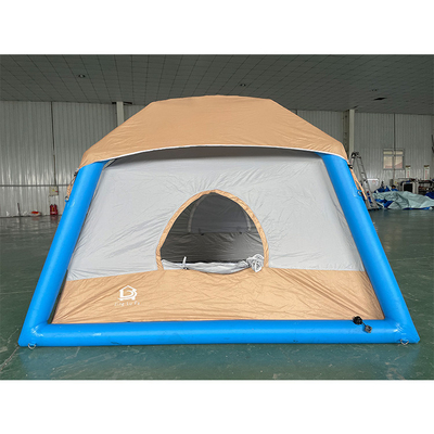Tente de camping gonflable à quatre saisons, porteuse à double couche