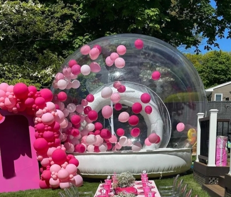 Tente à bulles gonflable transparente 100% PVC maison à bulles avec souffleur