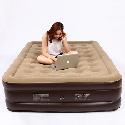 Pompes intégrées à haute altitude Durable automatique électrique gonflage souffler jusqu'à lit d'air Doux Plush Flocking matelas