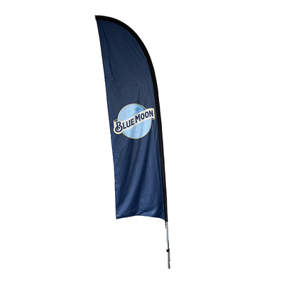 Drapeau publicitaire de plage à double face en polyester volant en extérieur