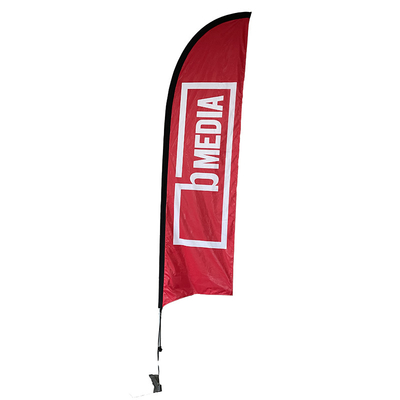 Drapeau publicitaire de plage à double face en polyester volant en extérieur
