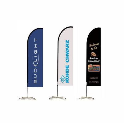 Bannière volante en plein air promotion de publicité imprimée sur mesure couteau de type larme drapeau de Bali arc drapeau de plage avec corse base