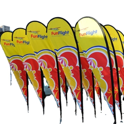 Personnalisation du drapeau de plage de l'eau et des bannières publicitaires drapeaux en plumes avec base drapeau à goutte à goutte personnalisé