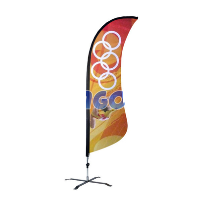 Personnalisation du drapeau de plage de l'eau et des bannières publicitaires drapeaux en plumes avec base drapeau à goutte à goutte personnalisé