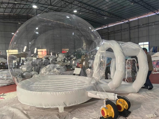 Tente à bulles en extérieur à thème de Noël Tente à dôme à bulles transparente