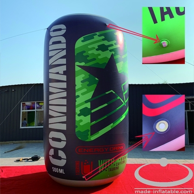 Logo personnalisé Colonne gonflable 3,5 m Publicité classique avec lumière