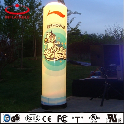Logo personnalisé Colonne gonflable 3,5 m Publicité classique avec lumière
